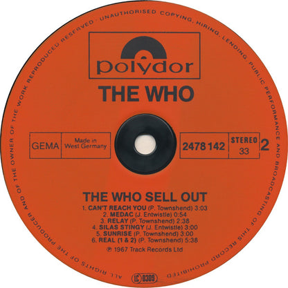 The Who : The Who Sell Out (LP, Album, RE)