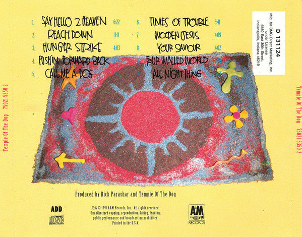 Temple Of The Dog : Temple Of The Dog (CD, Album, Club, BMG)