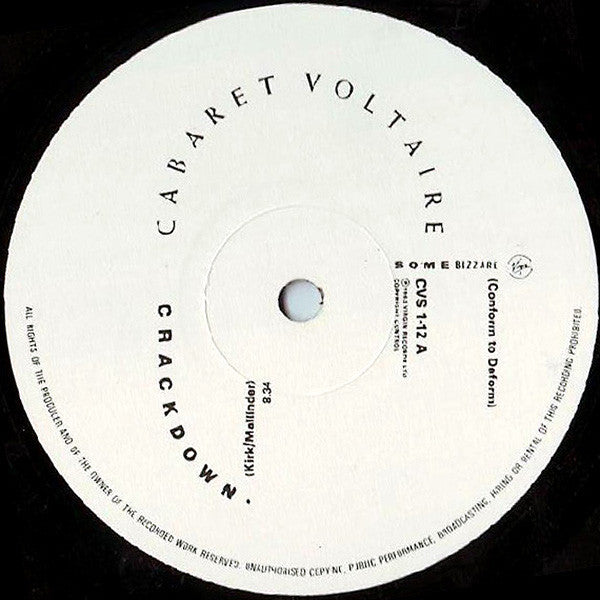 Cabaret Voltaire : Crackdown • Just Fascination (12", Single)