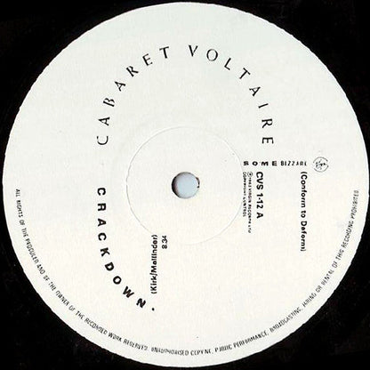 Cabaret Voltaire : Crackdown • Just Fascination (12", Single)
