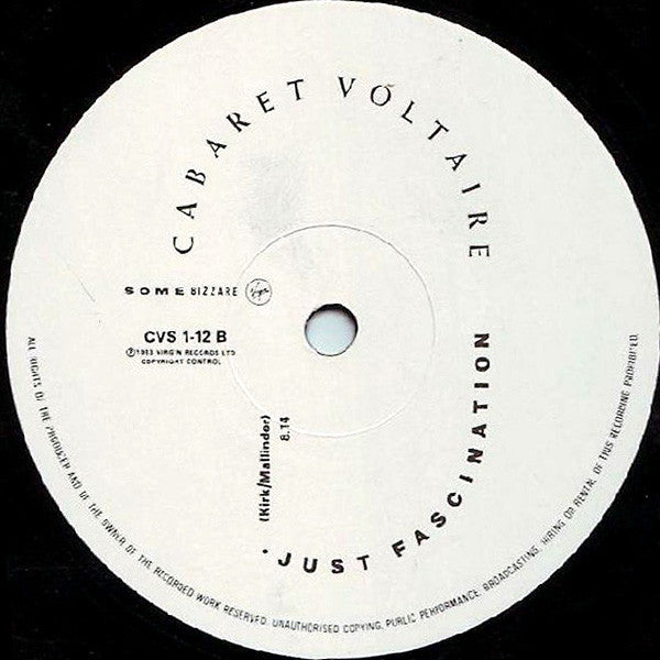 Cabaret Voltaire : Crackdown • Just Fascination (12", Single)