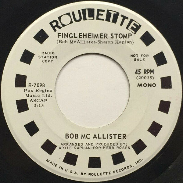 Bob McAllister : Fingleheimer Stomp (7", Promo)