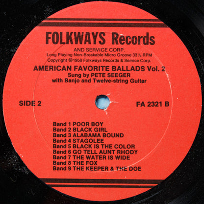 Pete Seeger : American Favorite Ballads, Volume 2 (LP, RE)