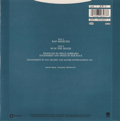 Bon Jovi : Bad Medicine (7", Single, Ltd)