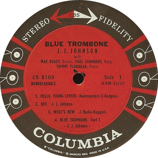 J.J. Johnson : Blue Trombone (LP, Album)