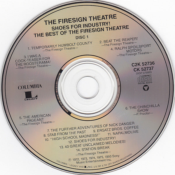 The Firesign Theatre : Shoes For Industry! The Best Of The Firesign Theatre (2xCD, Comp, RE)