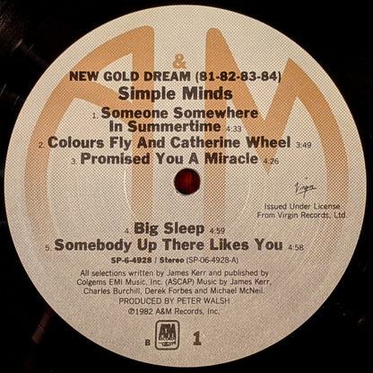 Simple Minds : New Gold Dream (81-82-83-84) (LP, Album, B)
