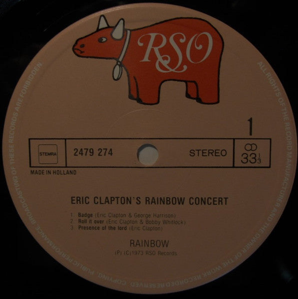 Eric Clapton : Eric Clapton's Rainbow Concert (LP, Album)
