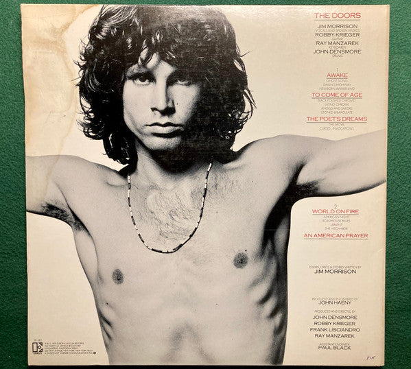 Jim Morrison Music By The Doors : An American Prayer (LP, Album, Club, Gat)