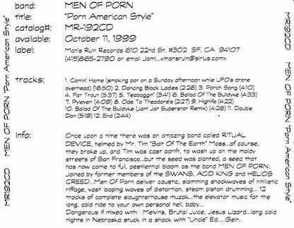Porn (2) : Porn American Style (CD, Album, Promo)