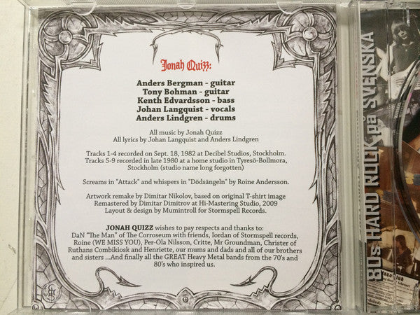 Jonah Quizz : Anthology 1980-1982 (CD, Comp)