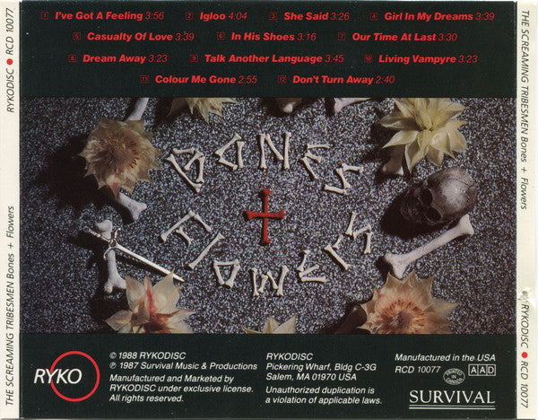 The Screaming Tribesmen : Bones + Flowers (CD, Album)