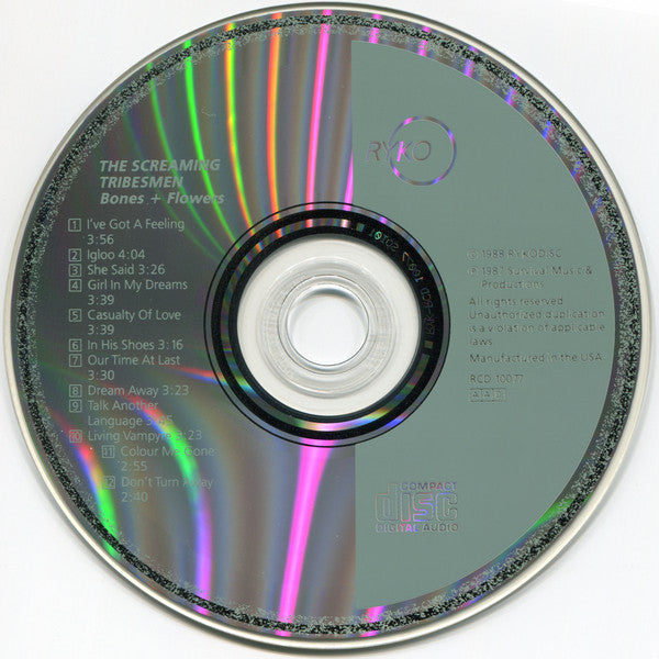The Screaming Tribesmen : Bones + Flowers (CD, Album)