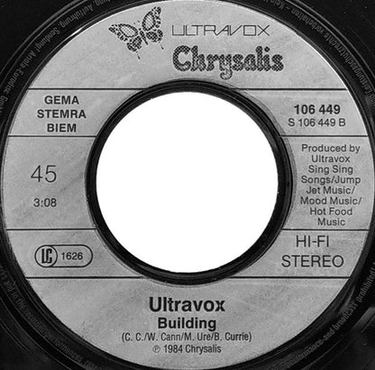 Ultravox : Dancing With Tears In My Eyes (7", Single)