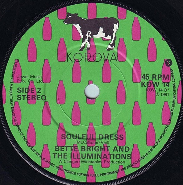 Bette Bright And The Illuminations : When You Were Mine (7", Single)