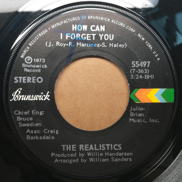 The Realistics (10) : How Can I Forget You (7", Scr)