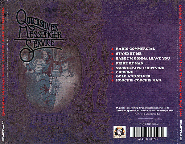 Quicksilver Messenger Service : Live At The Avalon Ballroom, San Francisco, 9th September 1966 (CD, Album)