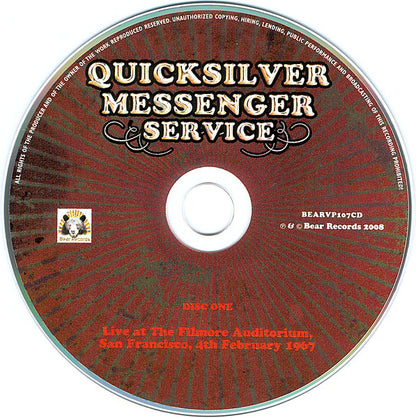 Quicksilver Messenger Service : Live At The Filmore Auditorium, San Francisco, 4th February 1967 (2xCD, Album)