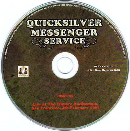 Quicksilver Messenger Service : Live At The Filmore Auditorium, San Francisco, 4th February 1967 (2xCD, Album)