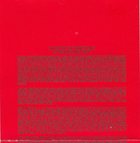 The Dictators : Fuck 'Em If They Can't Take A Joke (CD, Album, RE)