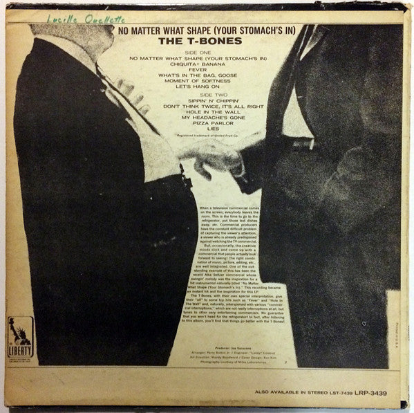 The T-Bones : No Matter What Shape (Your Stomach's In) (LP, Album, Mono)