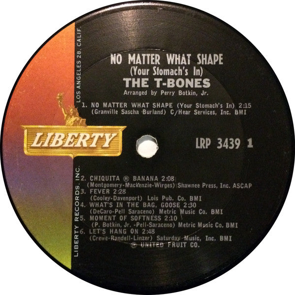 The T-Bones : No Matter What Shape (Your Stomach's In) (LP, Album, Mono)