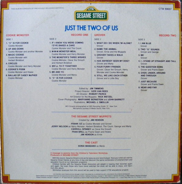 Sesame Street : Just The Two Of Us (2xLP, Comp)