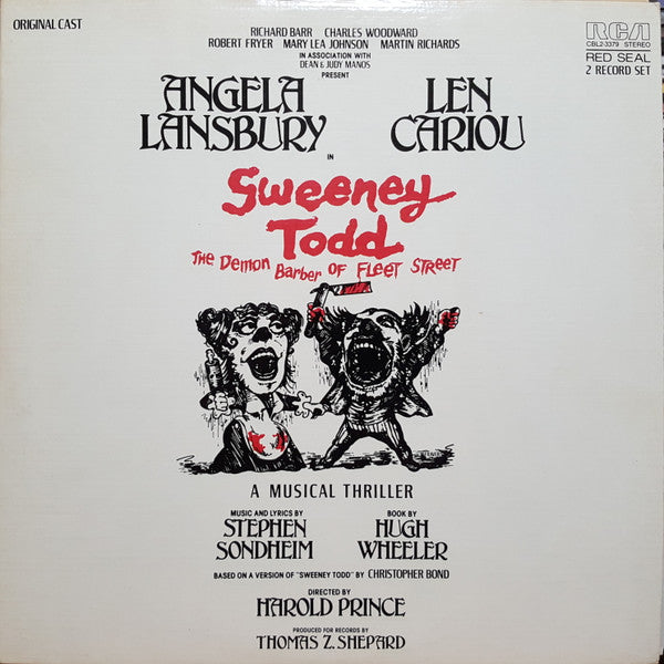Stephen Sondheim - Angela Lansbury, Len Cariou : Sweeney Todd: The Demon Barber Of Fleet Street (Original Cast Recording) (2xLP, Album, Gat)