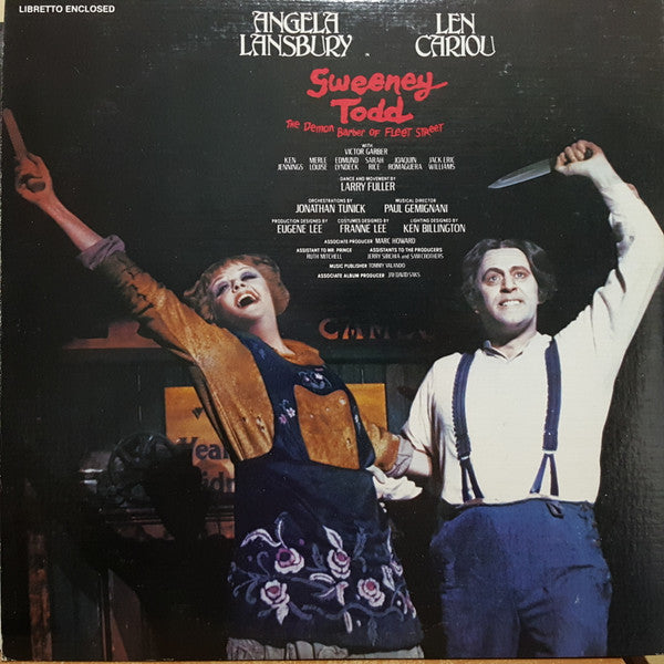 Stephen Sondheim - Angela Lansbury, Len Cariou : Sweeney Todd: The Demon Barber Of Fleet Street (Original Cast Recording) (2xLP, Album, Gat)