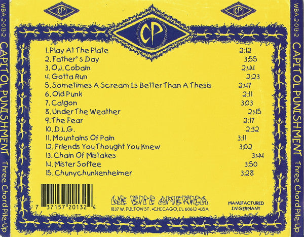 Capitol Punishment : Three Chord Pile-Up (CD, Album)