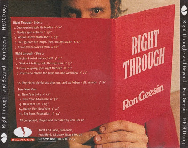Ron Geesin : Right Through - And Beyond (CD, Album, RE)