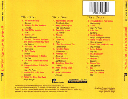 Various : Greatest Hits Of The '80s Volume 3 (3xCD, Comp, Club)