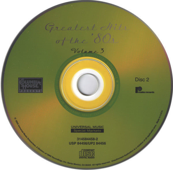 Various : Greatest Hits Of The '80s Volume 3 (3xCD, Comp, Club)