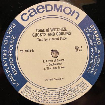Vincent Price (2) : Tales Of Witches, Ghosts And Goblins (LP)