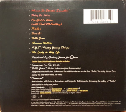 Michael Jackson : Thriller (CD, Album, RE, RM, S/Edition, Gol)