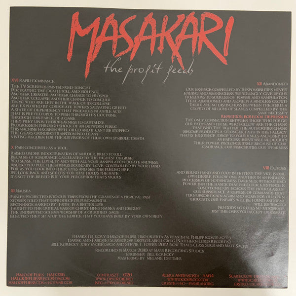 Masakari : The Profit Feeds (LP, Album, M/Print, Gat)