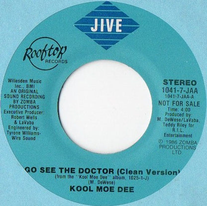 Kool Moe Dee : Go See The Doctor (7", Promo)