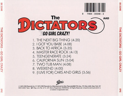 The Dictators : Go Girl Crazy! (CD, Album, RE)