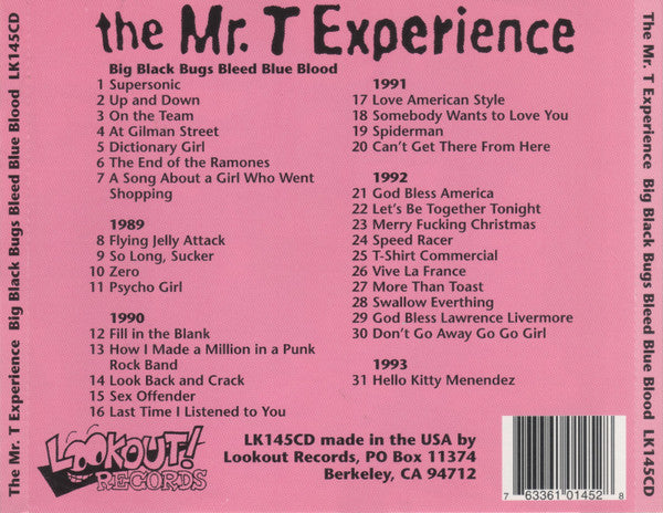 The Mr. T Experience : Big Black Bugs Bleed Blue Blood (CD, Album, Comp)