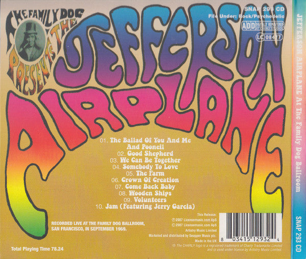 Jefferson Airplane : At The Family Dog Ballroom (CD, Comp, Dig)