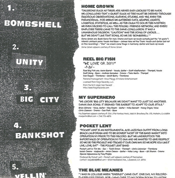 Various : Take Warning: The Songs Of Operation Ivy (CD, Comp)