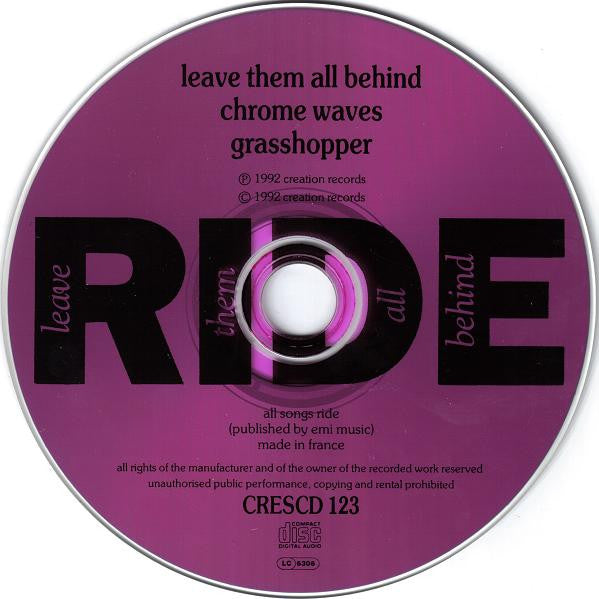 Ride : Leave Them All Behind (CD, Single)
