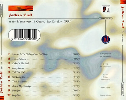 Jethro Tull : In Concert (CD, Album)