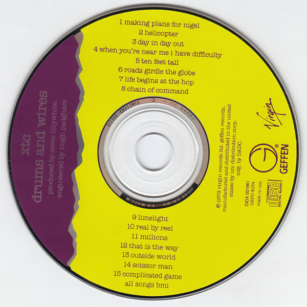 XTC : Drums And Wires (CD, Album, RE, DAD)