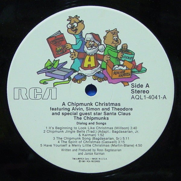 Alvin & The Chipmunks* : A Chipmunk Christmas (LP, Gat)