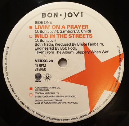 Bon Jovi : Livin' On A Prayer (12", Ltd, Gat)