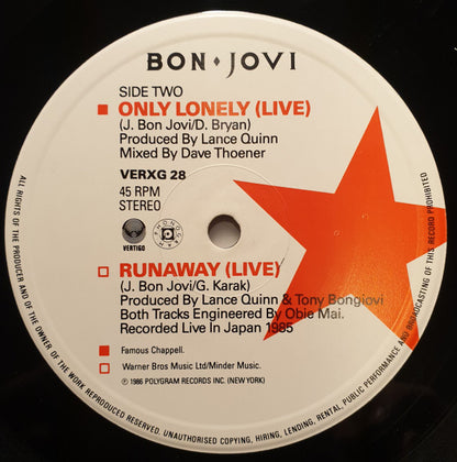 Bon Jovi : Livin' On A Prayer (12", Ltd, Gat)