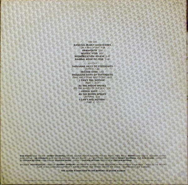 Captain Beyond : Captain Beyond (LP, Album, Promo)