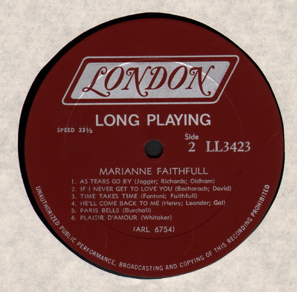 Marianne Faithfull : Marianne Faithfull (LP, Album, Mono, All)