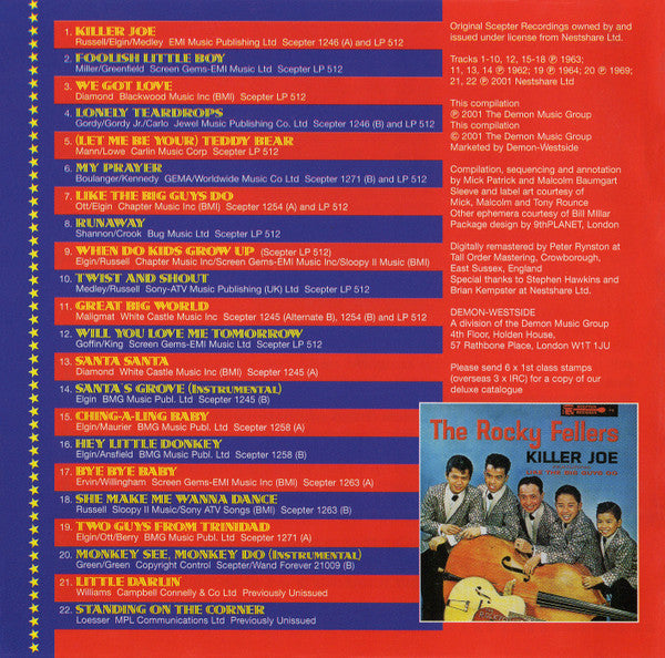 The Rocky Fellers : Look At Killer Joe Go! The Complete Scepter Recordings 1962-64 (CD, Comp)
